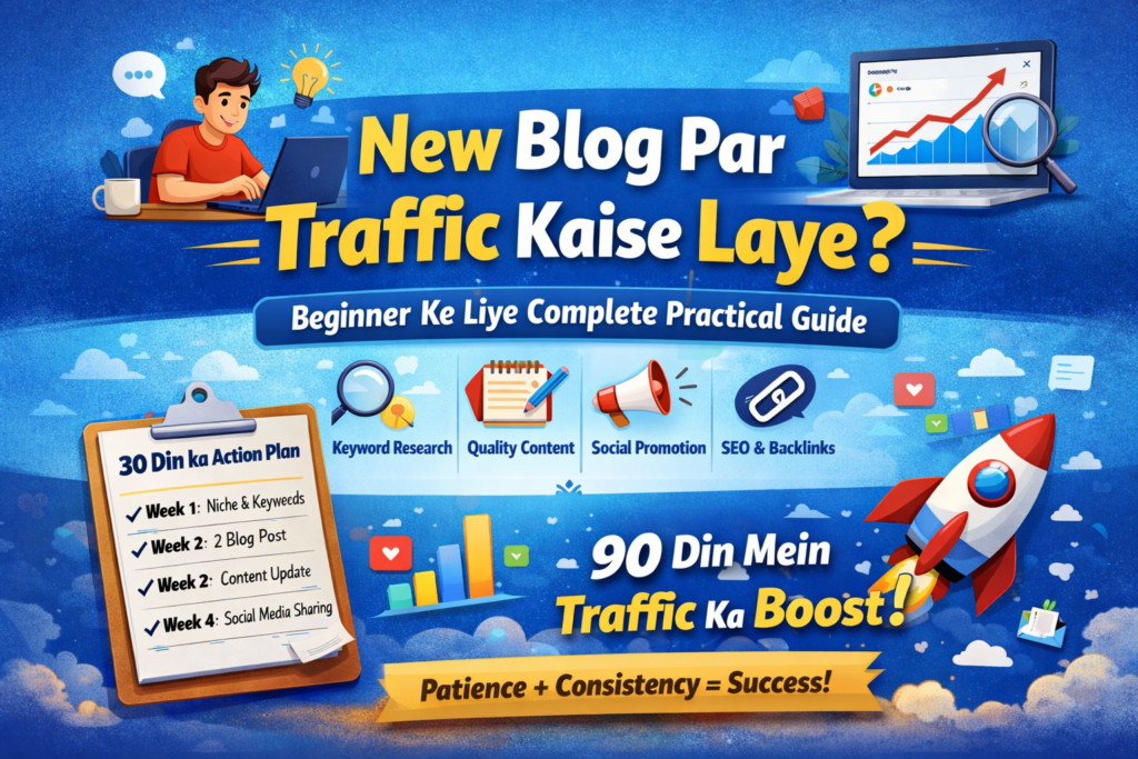 New Blog Par Traffic Kaise Laye – Beginner Ke Liye Complete Practical Guide (2026)