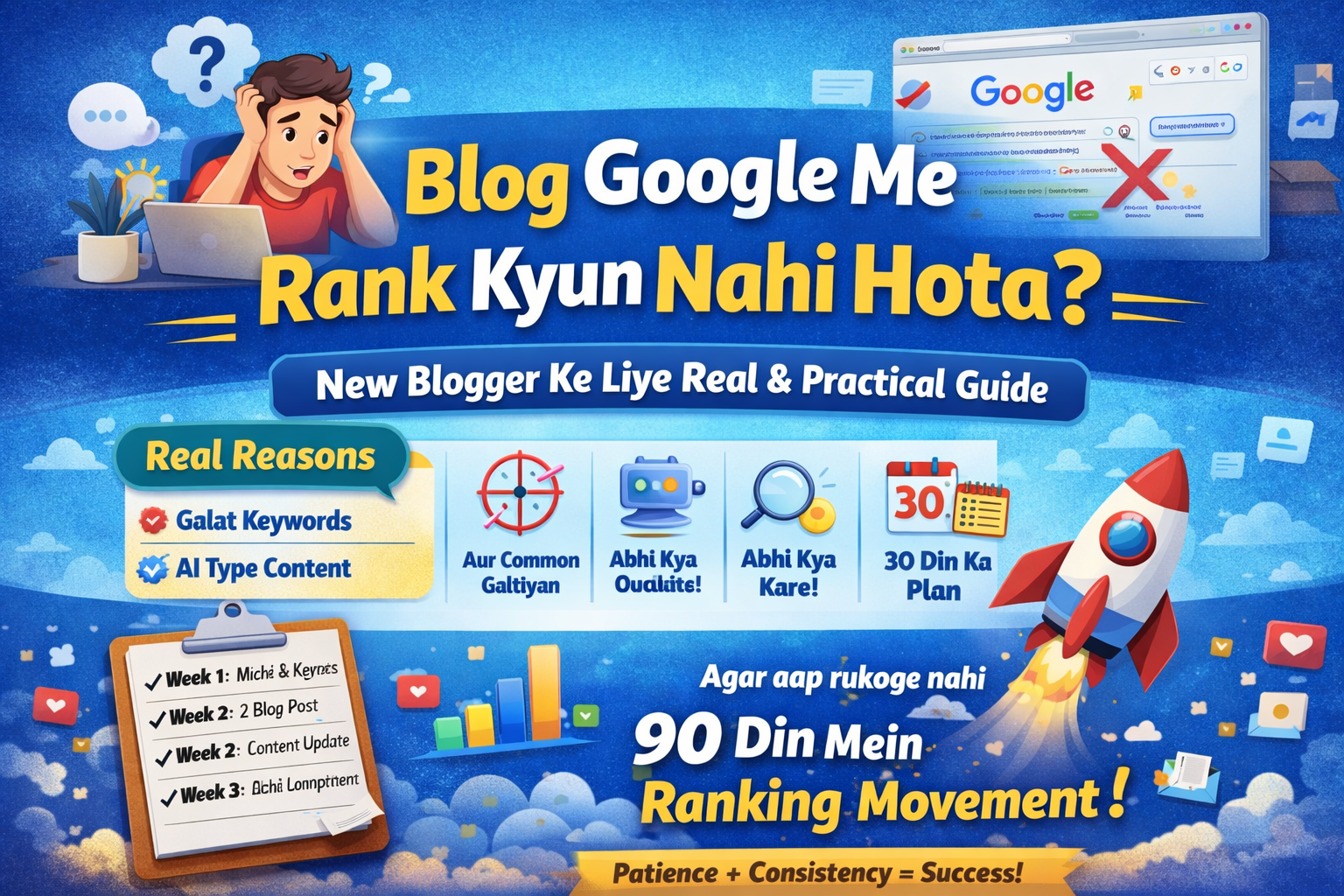 Blog Google Me Rank Kyun Nahi Hota? – New Blogger Ke Liye Real & Practical Guide (2026)