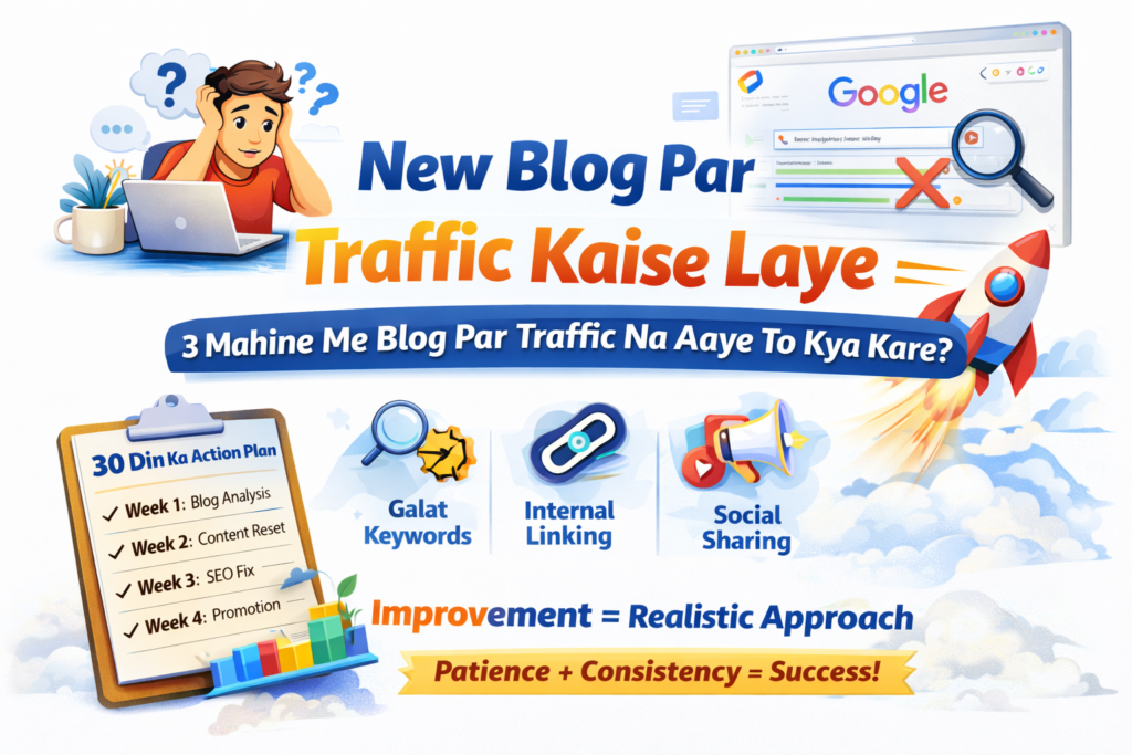 New Blog Par Traffic Kaise Laye – 3 Mahine Me Blog Par Traffic Na Aaye To Kya Kare?