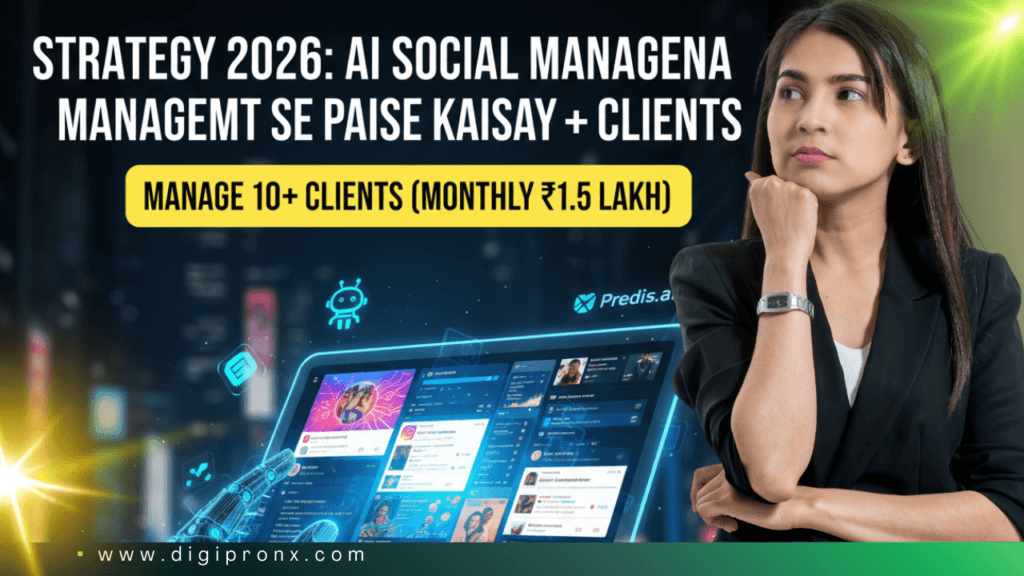 Strategy 2026: AI Social Media Management se Paise Kaise Kamaye (Manage 10+ Clients) Guide